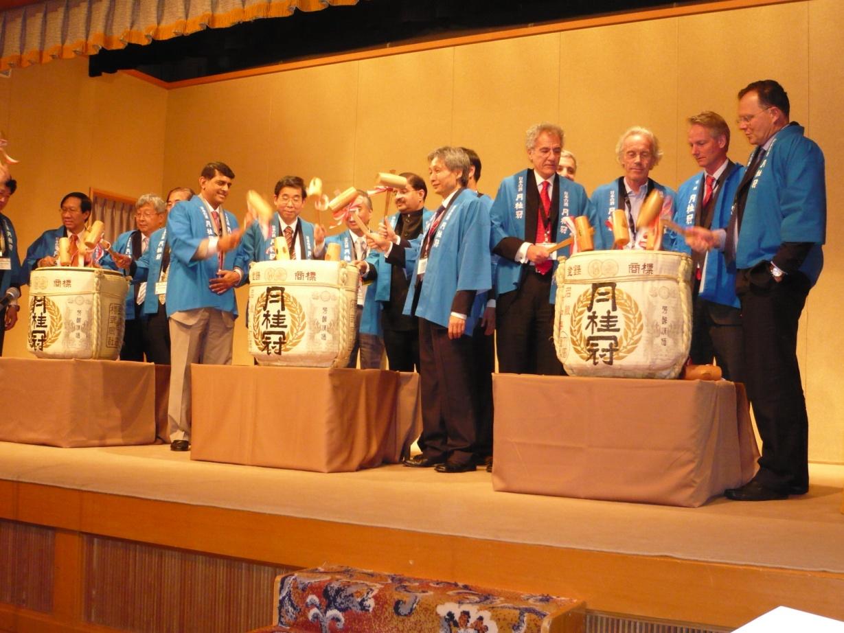 Finally, the Draft Constitution has been completed! 0200 hours, April 29, 2005, Jeju, Korea (LR) K Suresh, S Cheng, YP Leong, T Miyata