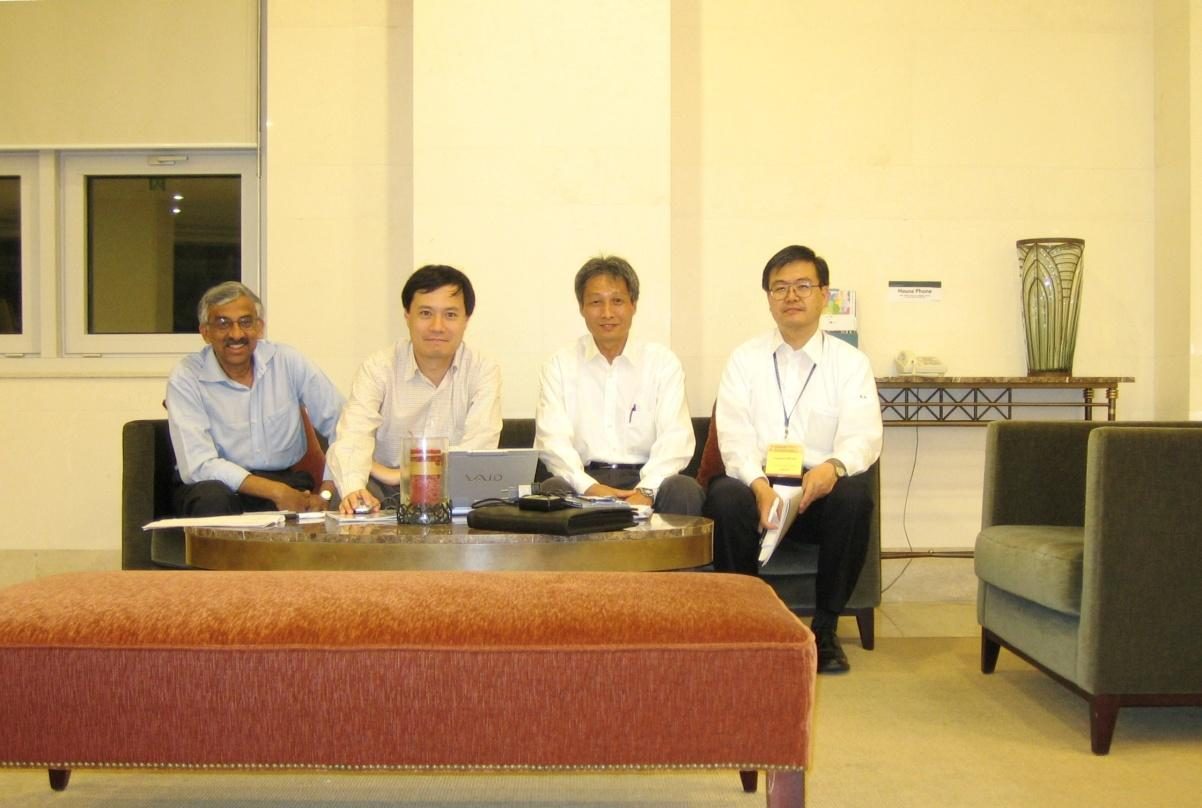 Finally, the Draft Constitution has been completed! 0200hours, April 29, 2005, Jeju, Korea (LR) K Suresh, S Cheng, YP Leong, T Miyata